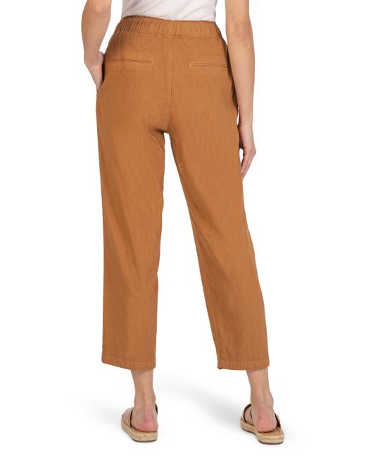 Kut From The Kloth Multicolor Haisley Crop Drawstring Linen Pants