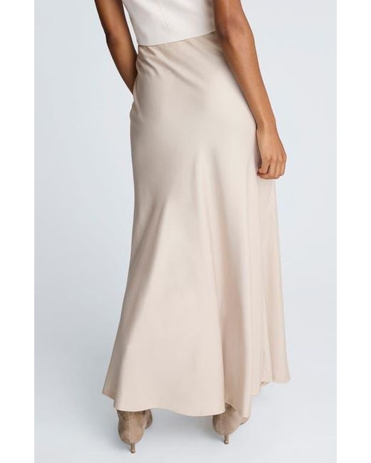 Kenneth Cole Natural Flare Satin Maxi Skirt