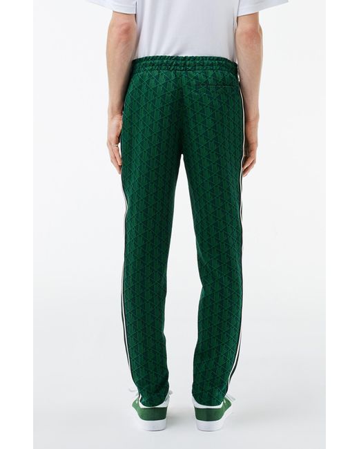 Lacoste Green Regular Fit Geo Print Track Pants for men