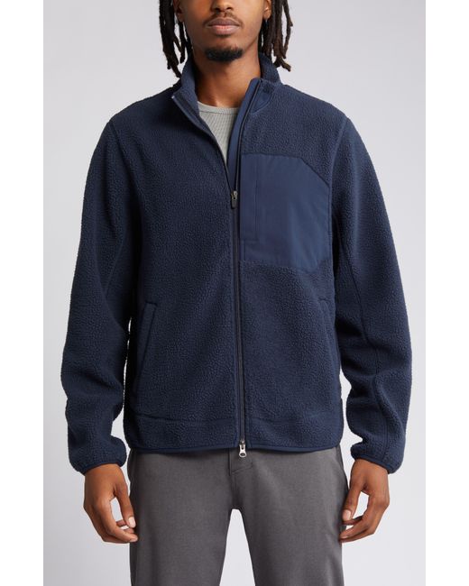 Zella Blue High Pile Fleece Jacket for men