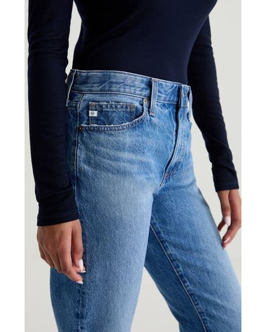 AG Jeans Blue The Boyfriend Mid Rise Straight Leg Jeans