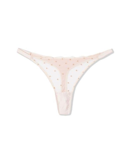 Etam Pink Divine Rhinestone Thong