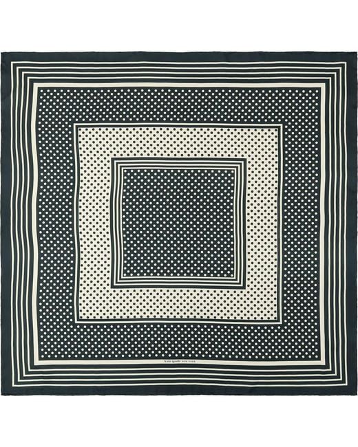 Kate Spade Black Dot Silk Square Scarf