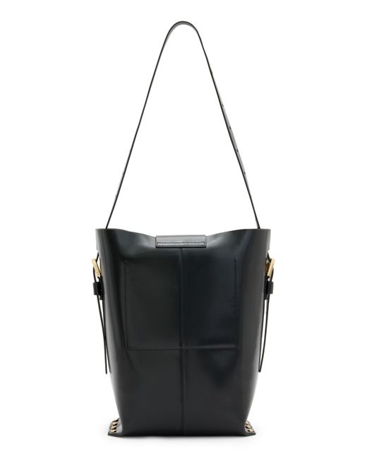 AllSaints Black Miro Leather Shoulder Bag