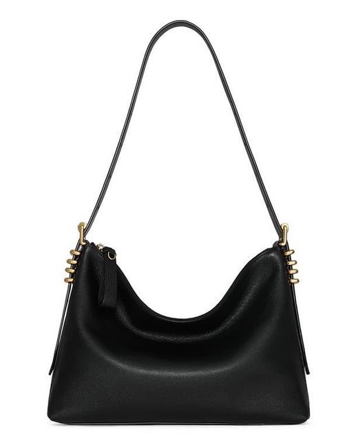 Rebecca Minkoff Black Buckle Up Leather Shoulder Bag