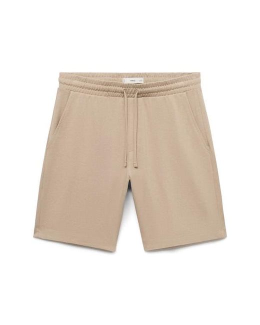 Mango Natural Drawstring Cotton Bermuda Short for men