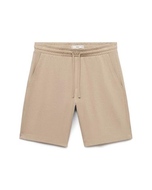 Mango Natural Drawstring Cotton Bermuda Short for men