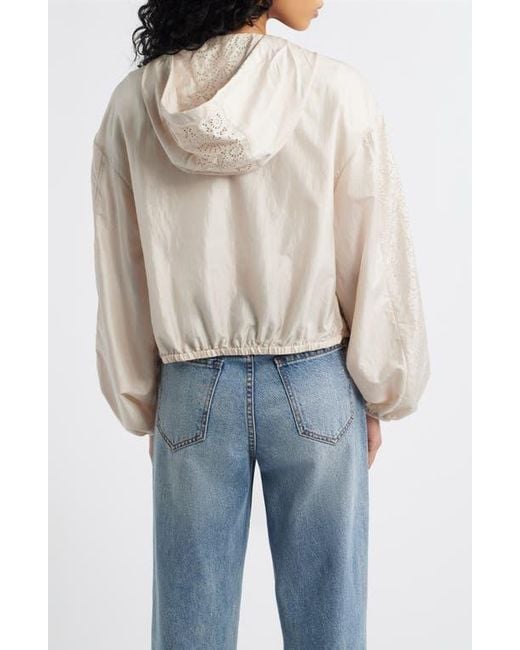 Ugg Blue Chiara Hooded Nylon Jacket
