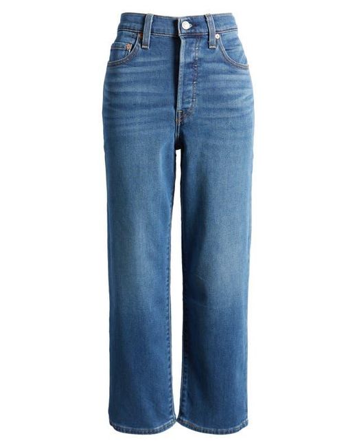 Levi's Blue Ribcage High Waist Ankle Straight Leg Jeans