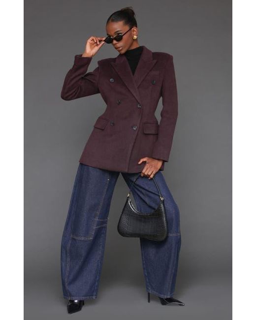 Avec Les Filles Purple Hourglass Blazer Coat