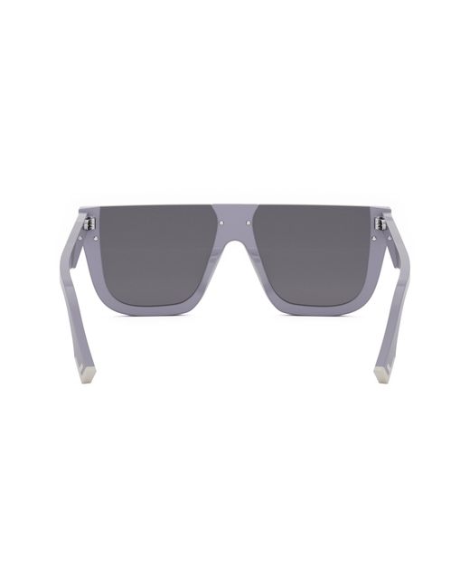 Fendi Gray The Way Flat Top Sunglasses