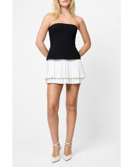knee length dresses for ladies French Connection Women's Azra Twill Sleeveless Mini Dress - Black/Porcelain Cream main image 0