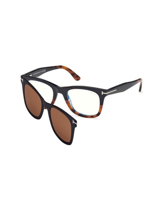 Tom Ford Brown 50Mm Square Light Blocking Optical Glasses for men