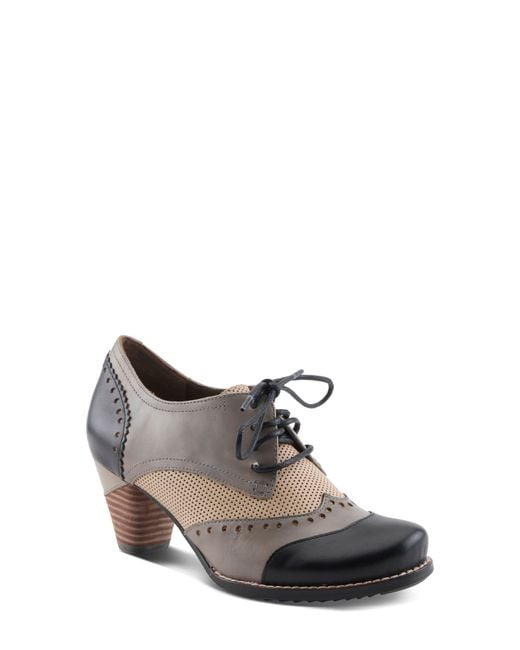 Spring Step Black Derby Pump