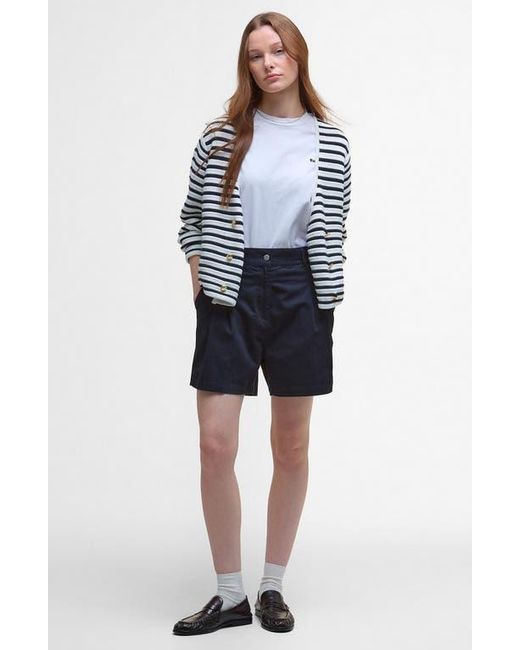 Barbour Blue Abby Double Breasted Knit Jacket