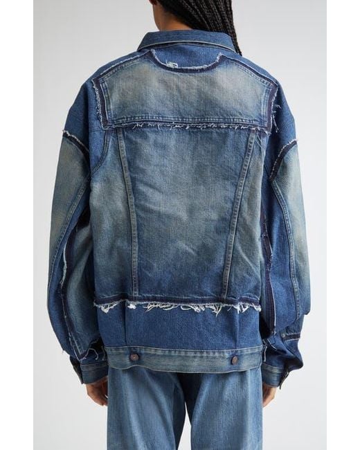 Junya Watanabe Blue X Levi's Deconstructed Denim Trucker Jacket