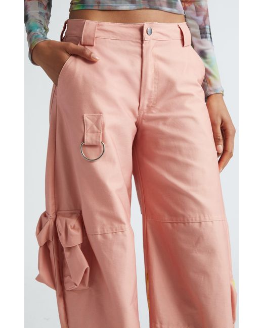Collina Strada Pink Wide Leg Cargo Pants