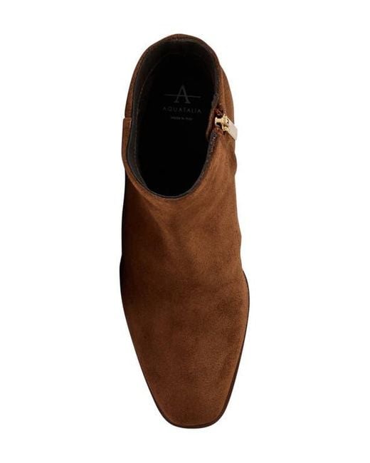 Aquatalia Brown Reeta Luxe Suede Bootie