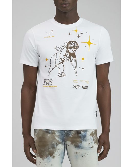 PRPS White Matsue Graphic T-shirt for men
