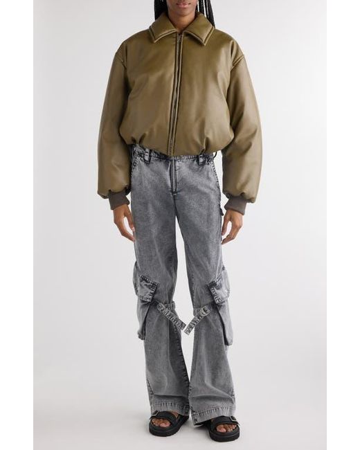 Acne Brown Onnea Coated Bomber Jacket