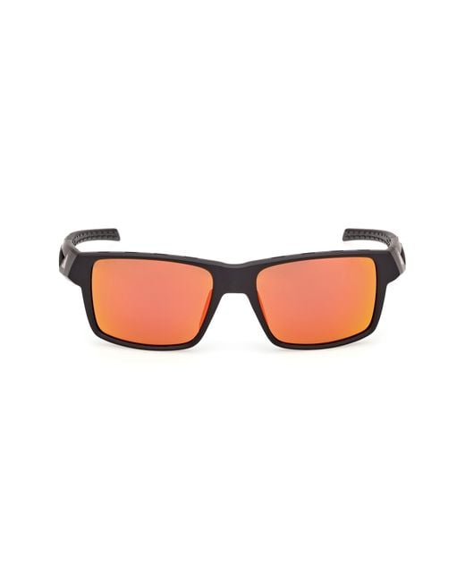 Adidas Multicolor 55Mm Mirrored Rectangular Sunglasses for men