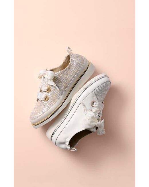 Vaneli White Quion Perforated Sneaker