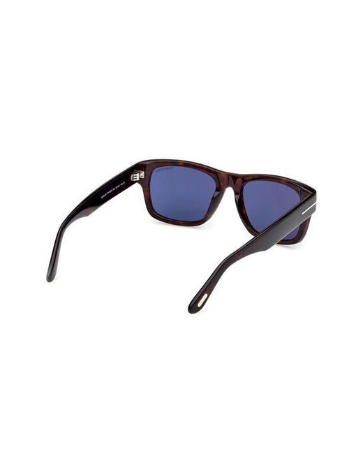 Tom Ford Blue Smith-02 55Mm Rectangular Sunglasses for men