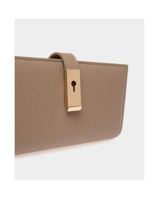 Bally Gray Lock Me Long Wallet