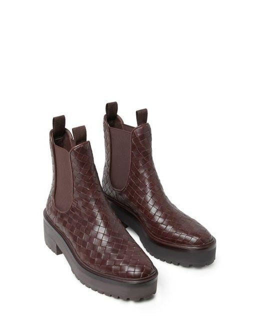 Loeffler Randall Brown Reggie Woven Chelsea Boot