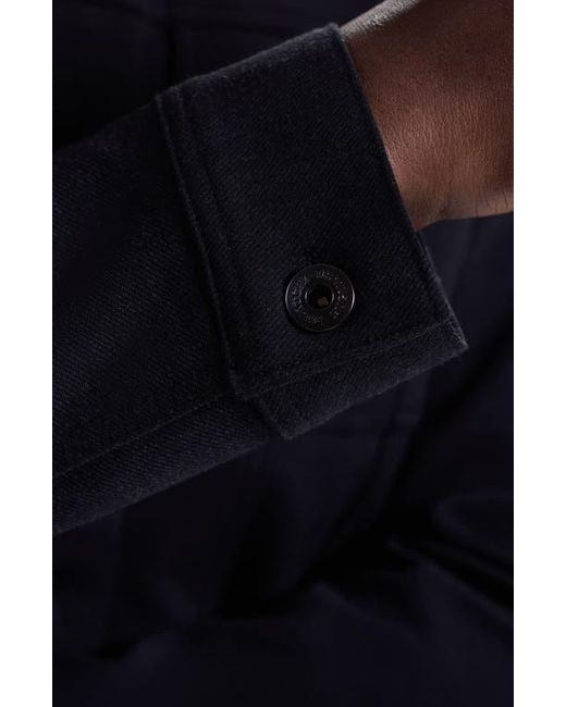 Bugatchi Blue Knit Trucker Jacket for men