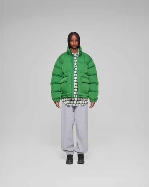 vowels Green Puffer Jacket for men