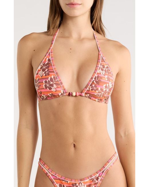 Kulani Kinis Pink Double Bind Triangle Bikini Top
