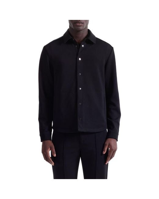 Bugatchi Blue Soft Touch Snap-Up Shirt for men