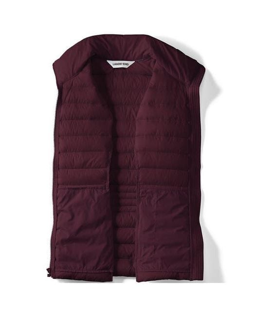 Lands' End Purple Wanderweight Packable Ultralight Down Vest