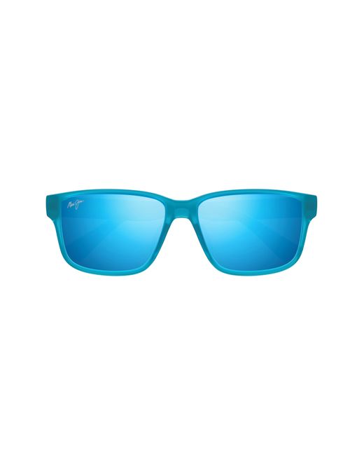 Maui Jim Blue 58Mm Polarizedplus2 Rectangular Sunglasses for men