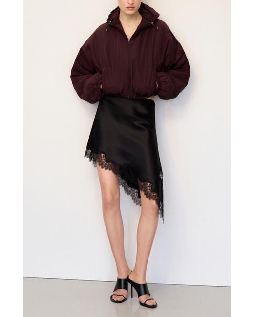 Mango Red Oversize Hooded Crop Zip Jacket