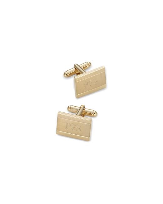 Paul Fredrick White Engravable Cufflinks for men