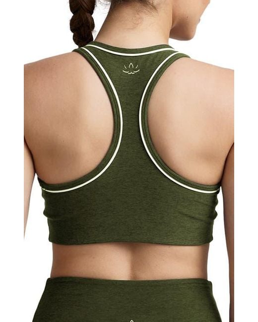 Beyond Yoga Green Space Dye Racerback Sports Bra