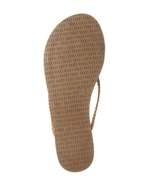 TKEES Natural Lily Braid Flip Flop