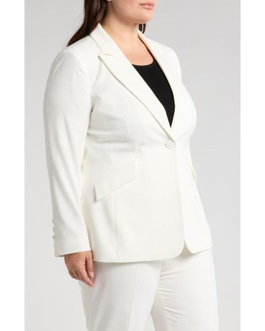 Tahari Natural One-Button Blazer