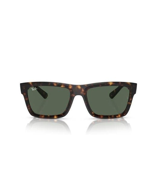 Ray-Ban Green Warren 54Mm Rectangular Sunglasses for men