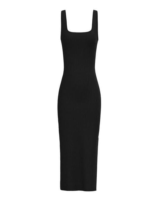 Vitaly Black Cloud Ii Rib Basic Midi Dress