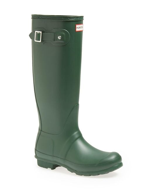 Hunter Green Original Tall Waterproof Rain Boot