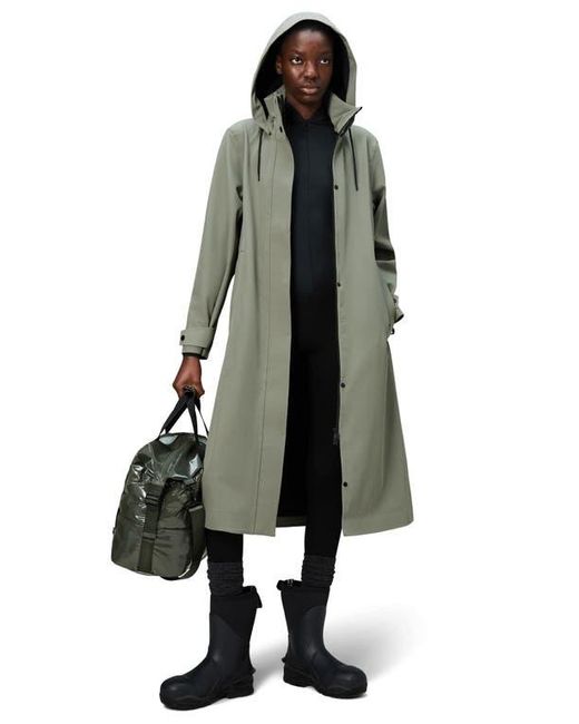 Rains Green Suva Vision Softshell A-Line Jacket