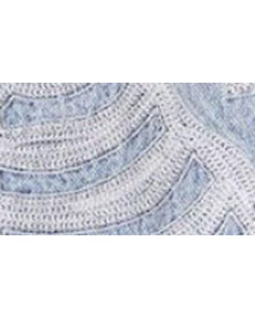 MNML Blue Skeleton Denim Moto Jacket for men