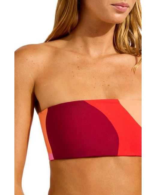 Seafolly Red Reversible Strapless Tube Bikini Top