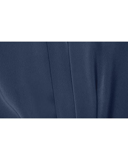 Ramy Brook Blue Tenley One Shoulder Matte Satin Top
