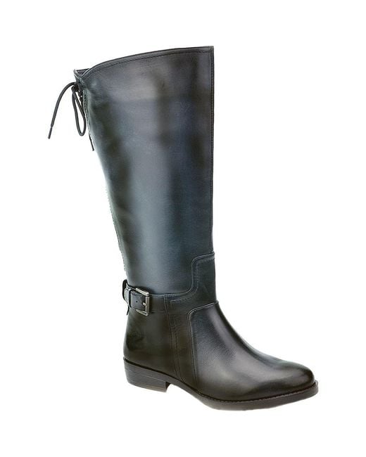 David Tate Black Lasso Knee High Boot