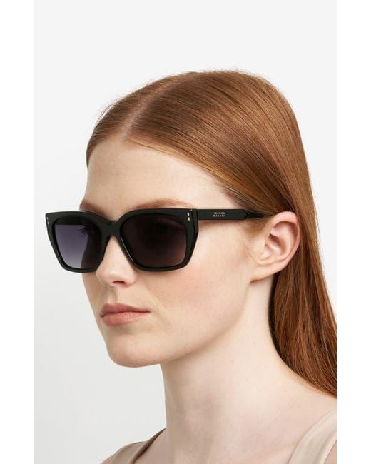 Isabel Marant Black 58Mm Rectangular Sunglasses