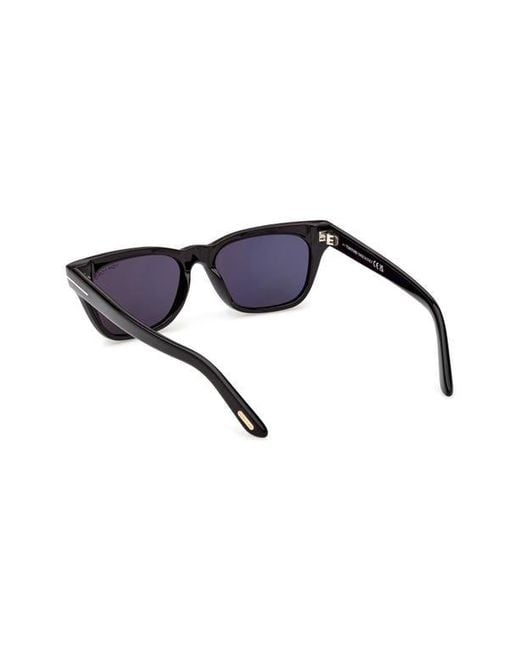 Tom Ford Black Penn 53Mm Rectangular Sunglasses